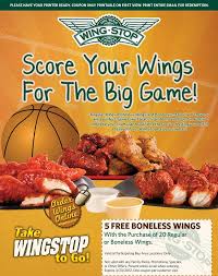 Wingstop 5 Free Wings Printable Coupon Wingstop Cholesterol Lowering Foods Printable Coupons