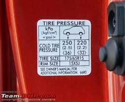 rationale behind the recommended tyre pressure page 2