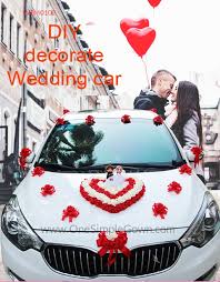 A bouquet of living or artificial flowers should be selected. Wedding Decorations Wedding Car Decoration With Flowers