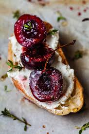 Balsamic Roasted Cherry And Goat Cheese Crostini Roasted Cherry Goat Cheese Crostini Appetizer Bites