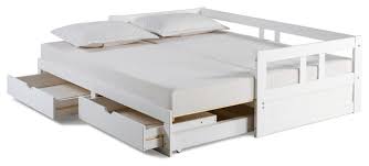 Its frame is made from steel, and it comes in a. Melody Twin To King Extendable Trundle Daybed With Storage Drawers Transitional Daybeds By Bolton Furniture Inc Houzz