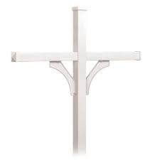Mailbox posts for sale here. White Aluminum Mailbox Posts Stands Mailboxes The Home Depot