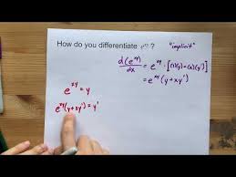 How to differentiate exponential functions, log functions and trig functions using the chain rule, a level maths. How Do You Differentiate E Xy Use Implicit Differentiation Youtube