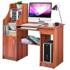 Create a home office with a desk that will suit your work style. Gymax Computer Study Desk Laptop Table Writing Workstation W Bookshelf Walmart Com Walmart Com