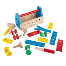 Melissa Doug Take Along Wooden Toy Tool Kit In 2020 Toy Tools Melissa And Doug Wooden Toys