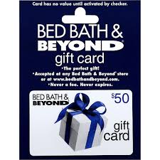 Open a bed bath and beyond credit card to receive a free coupon for $25 off your first purchase of $100 or more. Bed Bath Beyond Gift Card 50 Gift Cards Matherne S Market