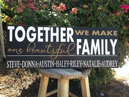  Blended Family Name Sign Etsy Family Name Signs Personalized Signs Family Blended Family