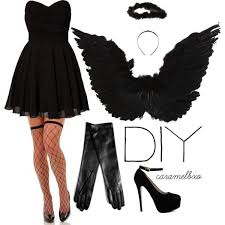 Black Angel Halloween Costumes For Girls Dark Angel By Caramelbxo On Polyvore Dark Angel Halloween Costume Halloween Outfits Fallen Angel Halloween Costume