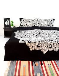 Black And White Comforter Sets Canada Buy Black And White Lotus Boho Mandala Bedding Duvet Set With Two Pillow Covers At Affordable Price Fast Sh Duvet Bedding Sets Luxury Bedding Bed Duvet Covers