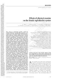 Pdf Effects Of Physical Exercise On The Female Reproductive System