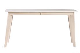 Table de salle à manger rectangulaire contemporaine massa, en bois massif teinte bois clair cendré. Table A Manger Extensible Scandinave Blanc Et Bois Clair L150 200 Cm Leena Miliboo
