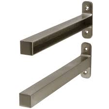 Form Brushed Aluminium Shelf Brackets D 295mm Rooms Diy At B Q Schaphouders Geborsteld Nikkel Modern