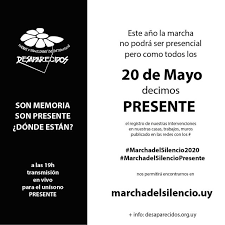 El 20 de mayo es mi cumpleaños oficial. 20 De Mayo Marchadelsilencio Uy Madres Y Familiares De Uruguayos Detenidos Desaparecidos