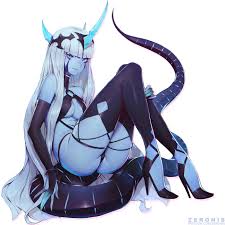 Rule 34 Dev - 0 001_(darling_in_the_franxx) armor blue_skin colored_skin  darling_in_the_franxx female_focus klaxosaur lance long_hair mecha  mecha_musume polearm robot tail very_long_hair weapon|21369941307