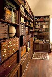 I Do Not Own This Photo This Is A Nice Space I Love Dark Wood Very Organized Home Library Design Home Libraries Home Library