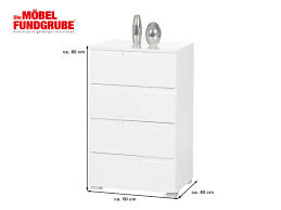 Für alle kunden mit bestellungen über 29 und versand durch amazon. Kommode Weiss Hochglanz 50 Cm X 40 Cm Mit 4 Schubladen Spice 0798007900