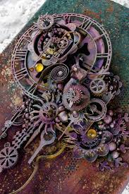 Steampunk Time Art Industrial Wall Recycled Clock Deer 3d Etsy In 2021 Steampunk Mixed Media Art Mixed Media Art Canvas Steampunk Mixed Media