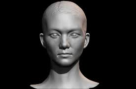 3d High Detailed Young Female Face With Uv And Low Poly Model By Ajkjk2 3d Face Model Face