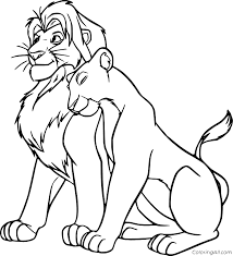 Some of the coloring page names are simba and nala coloring at colorings to and, nala lion king click on the coloring page to open in a new window and print. Simba And Nala Coloring Page Coloringall