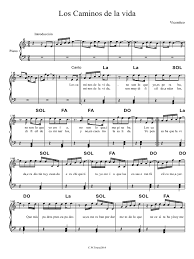 Acervo musical de acordes y tablaturas de canciones en español y internacionales con acordes gráficos. Los Caminos De La Vida Vicentico Piano Y Letra