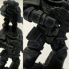 lternative way to paint black 1 spray chaos black 2 basecoat with thinned abaddon black 3 edge highlight dark reaper 4 edg dark reaper mini paintings spray