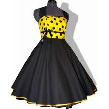 Wir haben unterschiedliche marken ausführlich getestet und wir zeigen unseren lesern hier unsere ergebnisse unseres tests. 50er Petticoatkleid Tanzkleid Gelb Schwarze Punkte Zum Petticoat 34