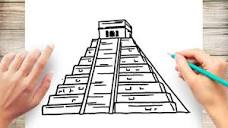 How to Draw Aztec Temple - YouTube