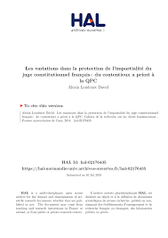 Le président de la république, le premier ministre, le président de l'assemblée nationale et le président du sénat. Pdf Les Variations Dans La Protection De L Impartialite Du Juge Constitutionnel Francais Du Contentieux A Priori A La Qpc