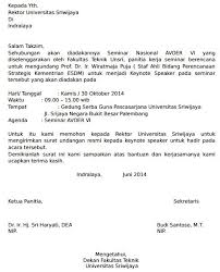 Contoh Permohonan Surat Pembicara Seminar Keynote Nasional Mahasiswa Media Belajar
