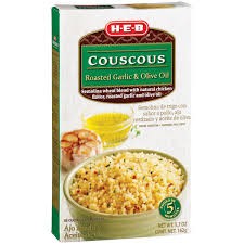 7% fat, 78% carbs, 16% protein. H E B Roasted Garlic Olive Oil Couscous Shop Pasta At H E B