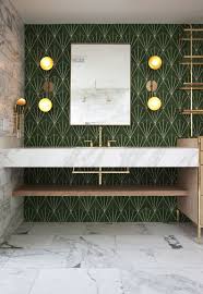 Modern Bathroom Brightens Any Bathroom With Ease Bathroom Bluetilebathroom Blueandwhitebathroom Art Deco Bathroom Green Bathroom Bathroom Interior Design