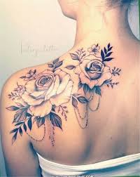 The best shoulder tattoos for women 1) perfect peony source: Trendy Rose Tattoo Designs For Your Desire About Floral Tattoo Women Fashion Lifestyle Blog Shinecoco Com Shoulder Tattoos For Women Shoulder Tattoos Rose Tattoos For Women
