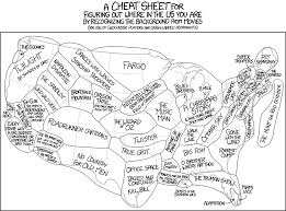 Scenery Cheat Sheet In The United States Vivid Maps Cartoon Map Movie Map Cheat Sheets