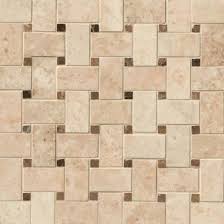 Protect countertops for marble tile backsplash installation. Msi Crema Cappuccino Basketweave Tile Backsplash Smot Crecap Bwp Hdaz