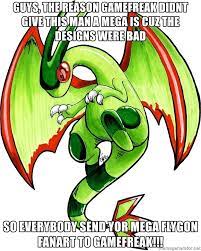 Guys The Reason Gamefreak Didnt Give This Man A Mega Is Cuz The Designs Were Bad So Everybody Send Yor Mega Flygon Fanart To Gamefreak Flygon Meme Generator
