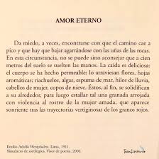 Pero jamás en mí podrá apagarse la llama de tu amor. à¦Ÿ à¦‡à¦Ÿ à¦° Team Poetero Leamos El Poema Amor Eterno De Emilio Adolfo Westphalen Peru 1911