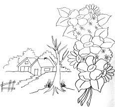 Risco De Paisagem Para Pintar Riscos Para Pintura Pintura Em Tecido Desenhos Para Pintar
