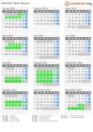 Die fett angezeigten sind die gesetzlichen feiertage in deutschland. Kalender 2021 Ferien Hessen Feiertage