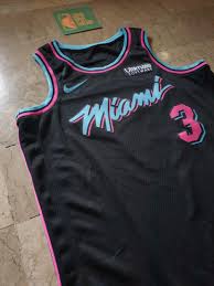 I bought a fake vice jersey on ebay from a chinese seller but luckily i also found someone selling a real one that was bought directly from the miami heat store so i made sure to snag that one fast. Nike Dwyane Wade Miami Heat Vice Nights 2019 City Edition Swingman Jersey With Sponsor Patch Size Medium Men S Fashion Activewear On Carousell