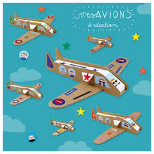 I hope your kids gonna. Cardboard Jet Airplane Creative Activity Including Stickers Made In France