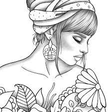 I have a set i keep and a print out for the kids. Printable Coloring Page Girl Portrait And Clothes Colouring Etsy