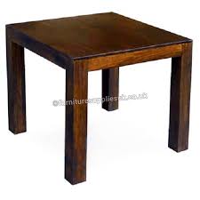 Large ole wanscher rungstedlund dining set consisting of expandable dining table with 3 table leafs, 10 french modernist art deco macassar wood dining table and 6 matching chairs. Dark Dakota Square Dining Table And 4 Chairs Mango Furniture Uk