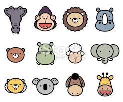 Kids can practice coloring animals they know or heard about and learn more about them through fun coloring activity. Cute Zoo Animals In Color Animal Doodles Zoo Drawing Animal Icon