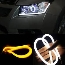 Online Shop 2pcs 60cm Drl Flexible Led Tube Strip Style Daytime Running Lights Tear Strip Car Headlight Turn Signa Car Headlights Running Lights Led Tube Light