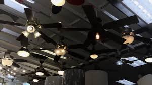 The blades boast a burnished grey pine construction and can stand up to outdoor use. Ceiling Fan Lighting Displays At Canadian Tire 9 20 2019 Youtube