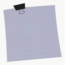 Download Premium Png Of Blank Lined Notepaper Set With Binder Clip On In 2020 Note Paper Binder Clips Notes