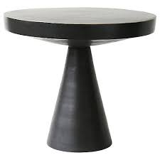 The person sitting on the opposite end of the table won't feel too far from you. Smooth Solid And Simple The Jonathan Adler Hans Pedestal Side Table Is A Great Choice For Modern Livi Pedestal Side Table Side Table Contemporary Side Tables