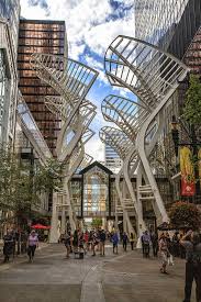 Aerial Steel Sculptures Near Bankers Hall Calgary Canada Alberta Canada Scenic