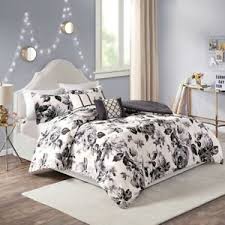 This twin xl bed in a bag set is available in black, pink, dark grey & white colors. Twin Twin Xl Dorsey Floral Print Comforter Set Micro Fiber Black White Design Ebay