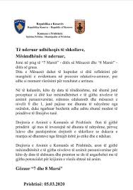 Të dashur mësues, pedagogë e profesorë shqiptarë: Drejtoria E Arsimit Ne Prishtine Ua Ndalon Mesuesve Te Pranojne Dhurata Per 7 Dhe 8 Mars Fol Drejt